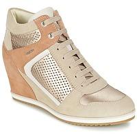 Geox ILLUSION B women\'s Shoes (High-top Trainers) in BEIGE