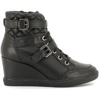 Geox D6467C 00085 Sneakers Women Black women\'s Walking Boots in black