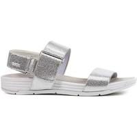 geox d725pa 000bl sandals women silver womens sandals in silver