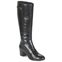 geox petalus d womens high boots in black