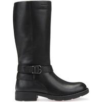 geox j64d3b 043bc boots kid black womens high boots in black