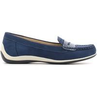 Geox D3255B 0LTHH Mocassins Women Royal women\'s Loafers / Casual Shoes in blue