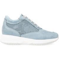 geox d5262a 00085 shoes with laces women blue womens shoes trainers in ...