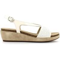 geox d52p6b 00066 wedge sandals women off white womens sandals in whit ...