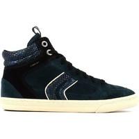 geox d5458a 00022 sneakers women womens shoes high top trainers in blu ...