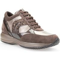 geox d6462a 021nf shoes with laces women brown womens shoes trainers i ...