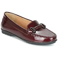 geox d elidia womens loafers casual shoes in red