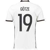 Germany Home Shirt 2016 - Kids with Götze 19 printing, White