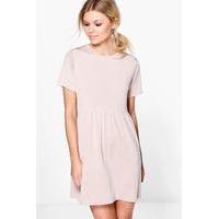 Gemma Slinky Smock Dress - stone