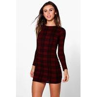 Georgia Tartan Bodycon Mini Dress - multi