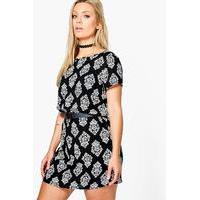 Georgia Mono Shift Dress - multi