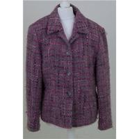 Gerry Weber, size 14 pink & grey boucle jacket