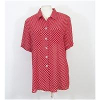 gerry weber red with white polka dot blouse size 14