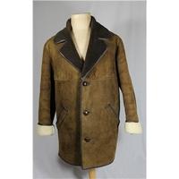 Genuine sheep skin coat - Size: M - Brown - Casual jacket / coat