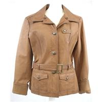 gestuz size l tan leather jacket