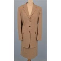 gerry weber size 1416 golden sand wool blend skirt suit