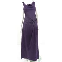 Geri by Next Size 8 Petite Deep Scarlet Purple Gathered Evening Gown