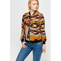 Geo Print Light Bomber Jacket