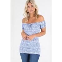 Gemma Multi Print Off The Shoulder Top