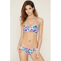 Geo Patterned Low-Rise Bikini Bottoms