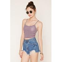 geo print cropped cami