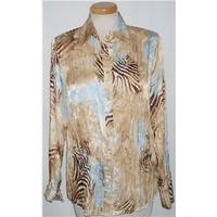 Gerry Weber size 12 blue and beige blouse