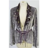 Georgina von Etzdorf Grey, Purple & Brown Wraparound Top Size S