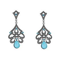Gemstone Alloy Bohemian Geometric Light Blue Jewelry Wedding Party Daily Casual 1 pair