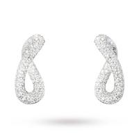 Georg Jensen Infinity Sterling Silver Diamond Set Earrings