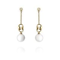 Georg Jensen 18ct Gold White Freshwater Pearl Magic Earrings D