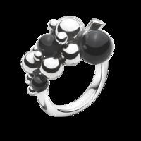 Georg Jensen Moonlight Grapes Sterling Silver Black Onyx Ring