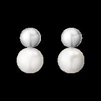 Georg Jensen Moonlight Grapes Sterling Silver Pearl Drop Earrings