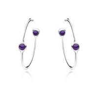 georg jensen sphere sterling silver amethyst earrings d