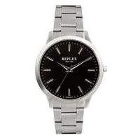 gents bracelet watch with black dial