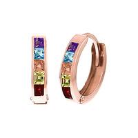 Gemstone Huggie Earrings 1.0ctw in 9ct Rose Gold