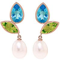 Gemstone Petal Drop Earrings 16.6ctw in 9ct Rose Gold