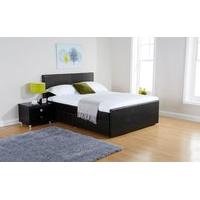 GFW Colorado Faux Leather Storage Bed, Double, Faux Leather - Brown