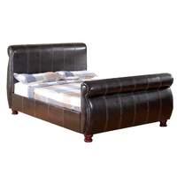 GFW Chicago Faux Leather Sleigh Bed Kingsize