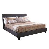 gfw faux leather bed in a box single brown