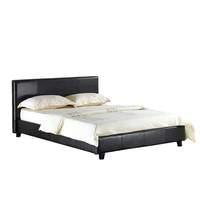 gfw dream faux leather bed double white