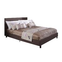 GFW Upholstered Bed in a Box Double Brown