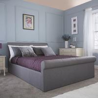 GFW Carolina Upholstered Ottoman Bed Kingsize Silver