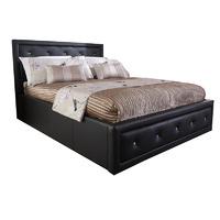 gfw hollywood gas lift ottoman bed kingsize brown