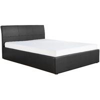 GFW Ascot Faux Leather Ottoman Bed Double Black