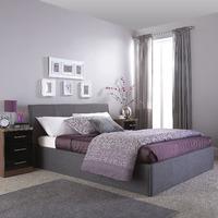 GFW Ascot Upholstered Ottoman Bed Double Grey