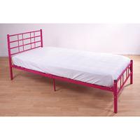 gfw morgan metal bed single pink