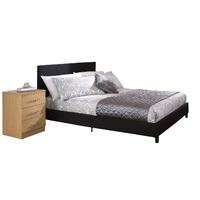 GFW Upholstered Bed in a Box Single Black