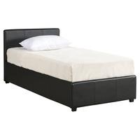 GFW Toronto Single Faux Leather Ottoman Bed Brown