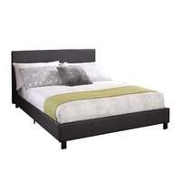 gfw faux leather bed in a box double black