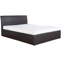 GFW Ascot Faux Leather Ottoman Bed Double Brown